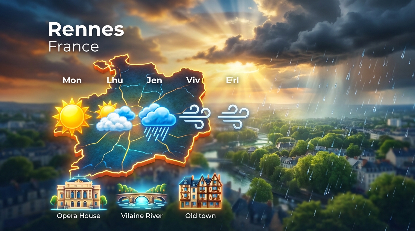découvrez les prévisions météo à rennes pour cette semaine et préparez-vous aux conditions climatiques à venir avec nos mises à jour quotidiennes.